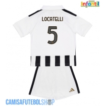 Camisa de time de futebol Juventus Manuel Locatelli #5 Replicas 1º Equipamento Infantil 2026-27 Manga Curta (+ Calças curtas)